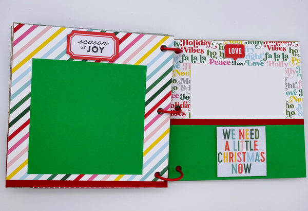 Premade Christmas Scrapbook Photo Album