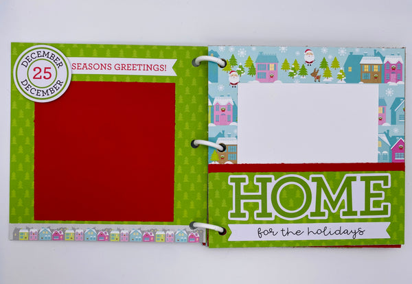 Premade Christmas Scrapbook Photo Album