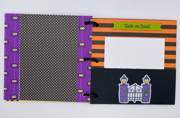 Premade Halloween Scrapbook Photo Album