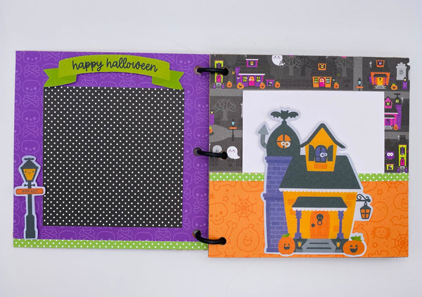 Premade Halloween Scrapbook Photo Album