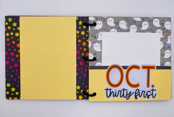 Premade Halloween Scrapbook Photo Album