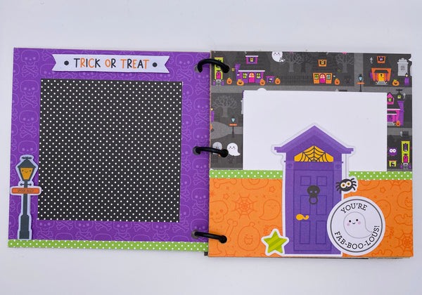 Premade Halloween Scrapbook Photo Album