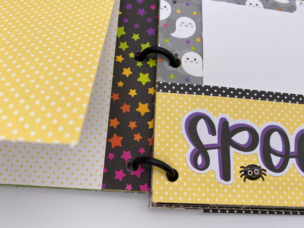 Premade Halloween Scrapbook Photo Album