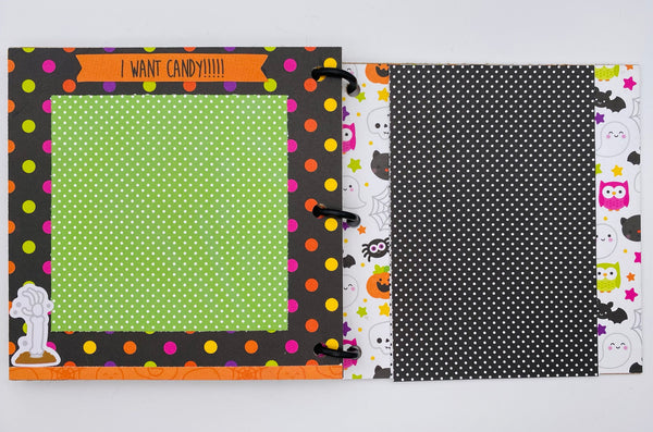 Premade Halloween Scrapbook Photo Album