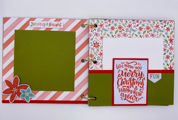 Premade Christmas Scrapbook Photo Album