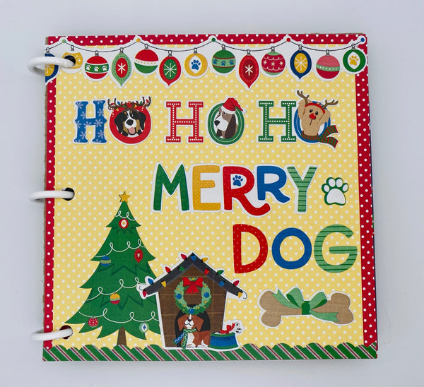 Premade Dog Christmas Scrapbook Photo Album