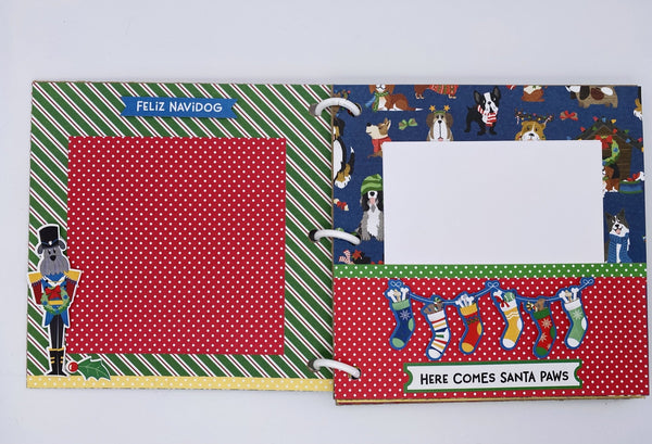 Premade Dog Christmas Scrapbook Photo Album