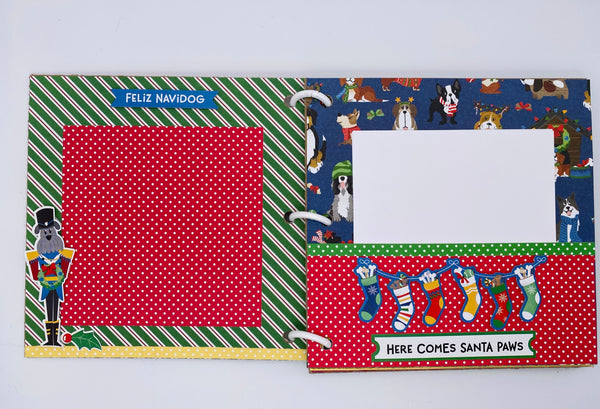 Premade Dog Christmas Scrapbook Photo Album