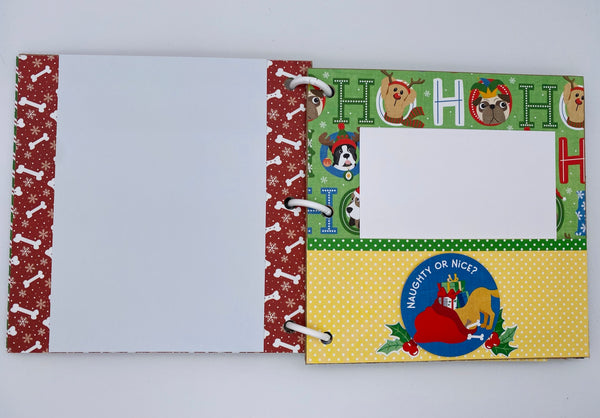 Premade Dog Christmas Scrapbook Photo Album