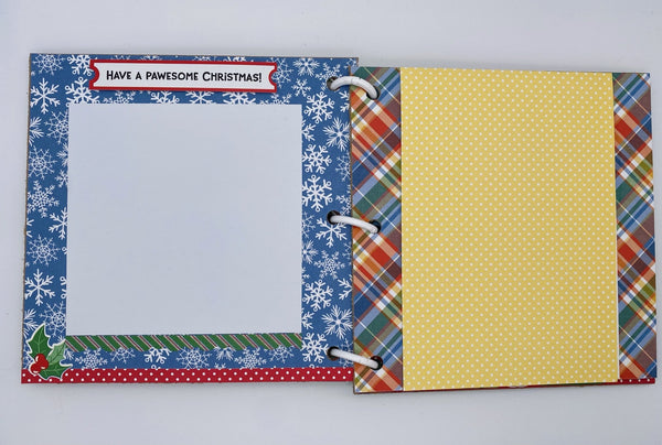Premade Dog Christmas Scrapbook Photo Album