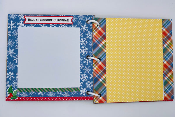 Premade Dog Christmas Scrapbook Photo Album