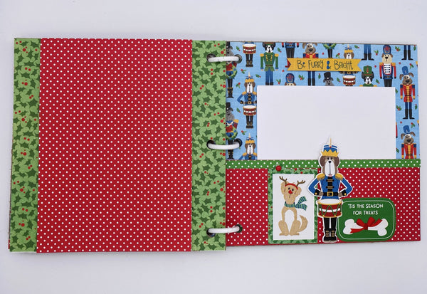 Premade Dog Christmas Scrapbook Photo Album