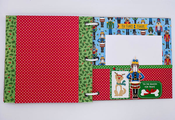 Premade Dog Christmas Scrapbook Photo Album