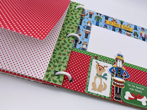 Premade Dog Christmas Scrapbook Photo Album
