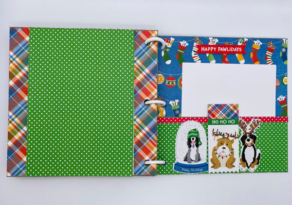 Premade Dog Christmas Scrapbook Photo Album