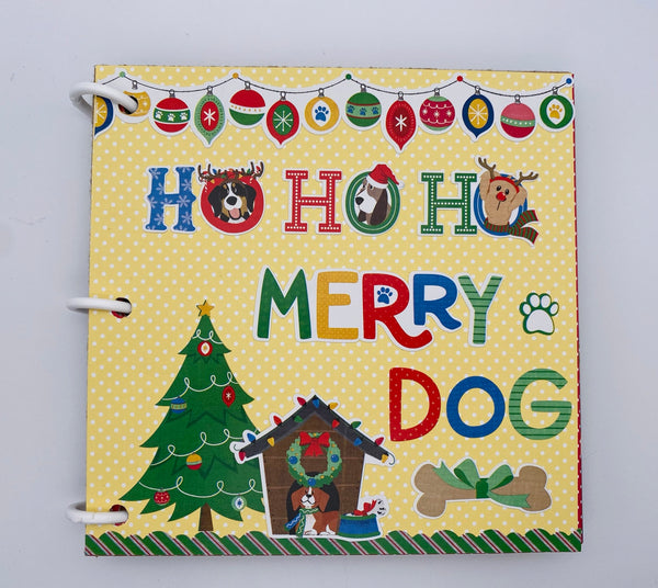 Premade Dog Christmas Scrapbook Photo Album
