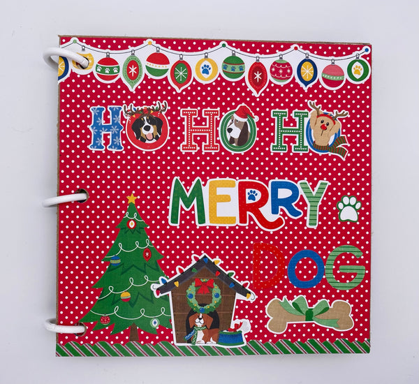 Premade Dog Christmas Scrapbook Photo Album
