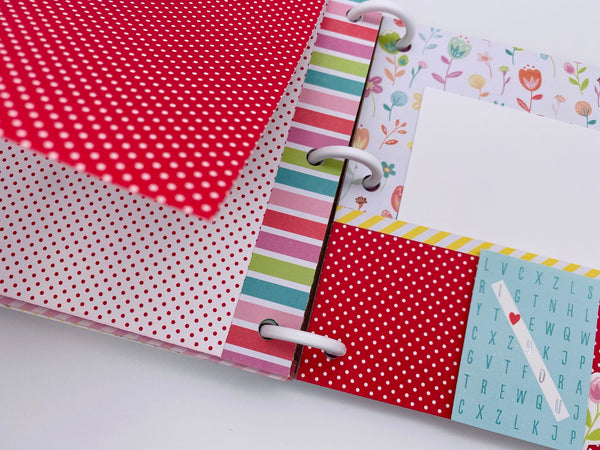 Premade Valentine Scrapbook Photo Album