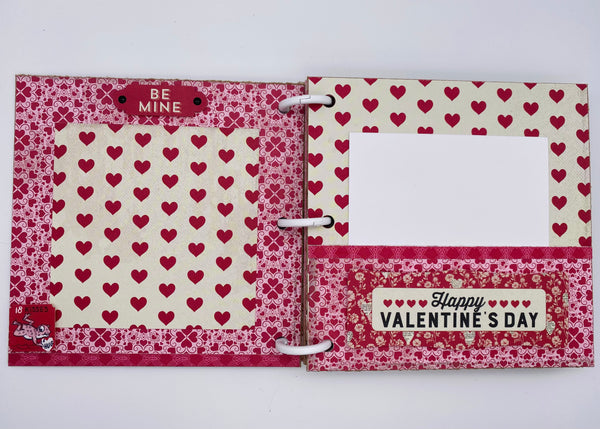 Premade Valentine's Day Scrapbook Photo Album