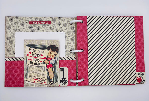 Premade Valentine's Day Scrapbook Photo Album