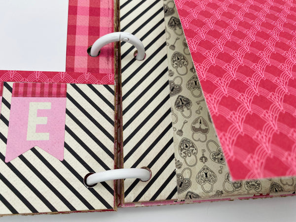 Premade Valentine's Day Scrapbook Photo Album