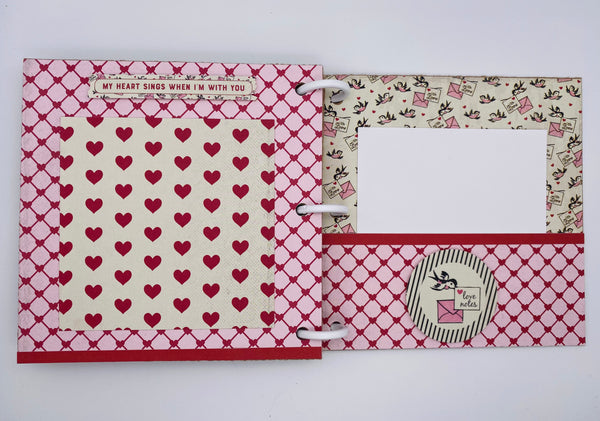 Premade Valentine's Day Scrapbook Photo Album