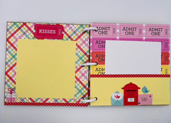 Premade Valentine's Day Scrapbook Photo Album