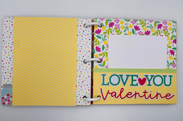 Premade Valentine's Day Scrapbook Photo Album