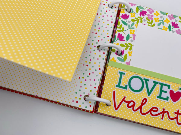 Premade Valentine's Day Scrapbook Photo Album