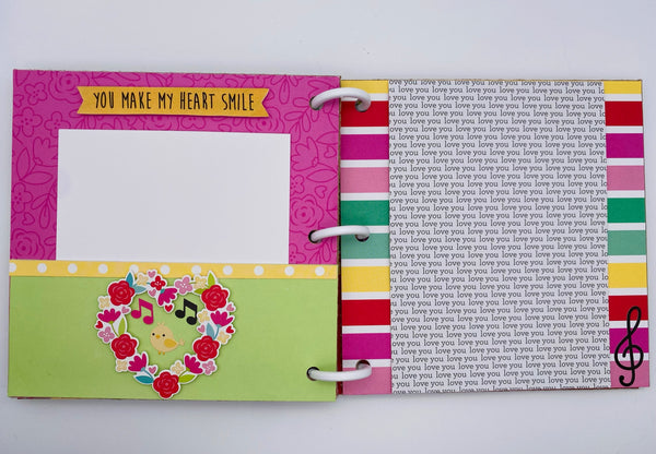 Premade Valentine's Day Scrapbook Photo Album