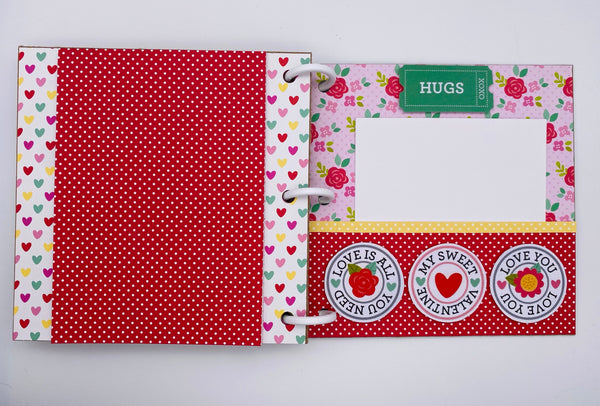 Premade Valentine's Day Scrapbook Photo Album