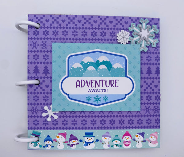 Premade Winter Ski Trip Scrapbook Photo Album