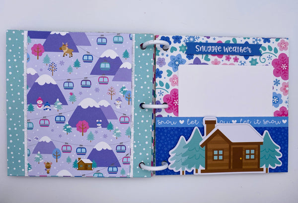 Premade Winter Ski Trip Scrapbook Photo Album