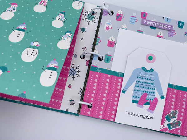 Premade Winter Ski Trip Scrapbook Photo Album