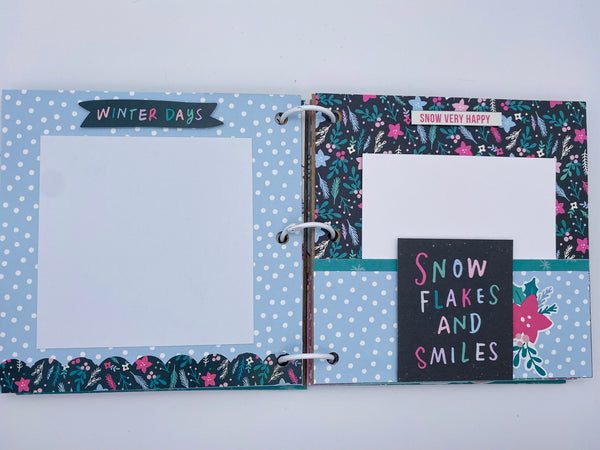 Premade Winter Ski Trip Scrapbook Photo Album