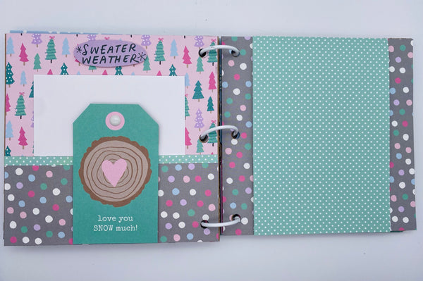 Premade Winter Ski Trip Scrapbook Photo Album