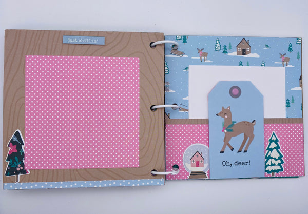 Premade Winter Ski Trip Scrapbook Photo Album