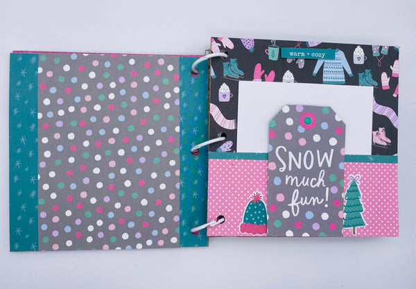 Premade Winter Ski Trip Scrapbook Photo Album
