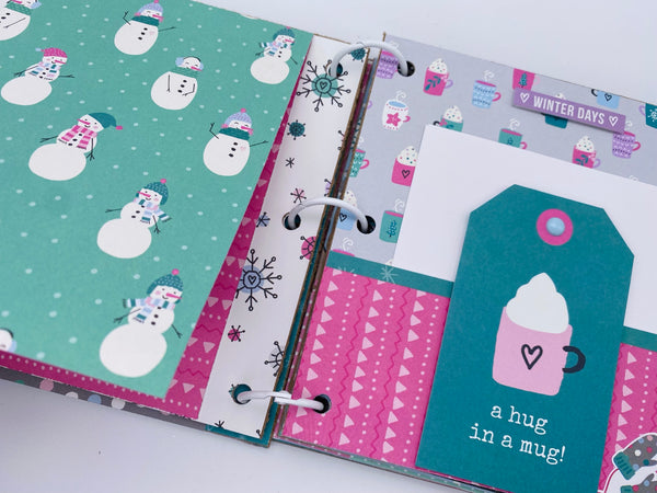 Premade Winter Ski Trip Scrapbook Photo Album