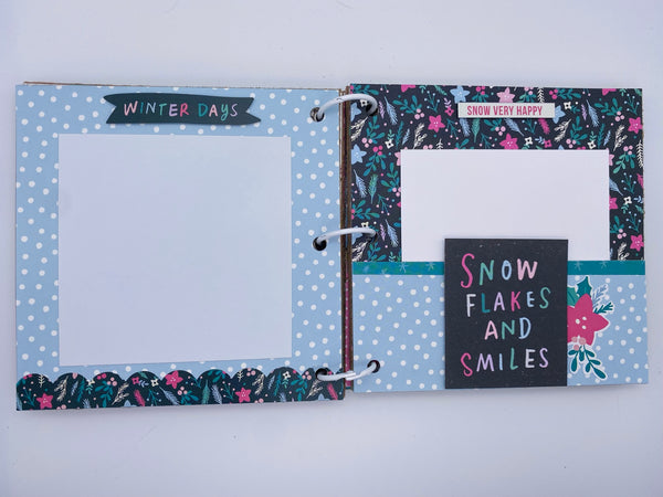 Premade Winter Ski Trip Scrapbook Photo Album