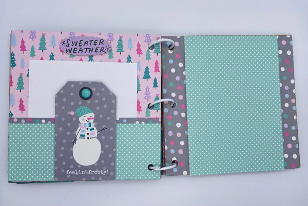 Premade Winter Ski Trip Scrapbook Photo Album