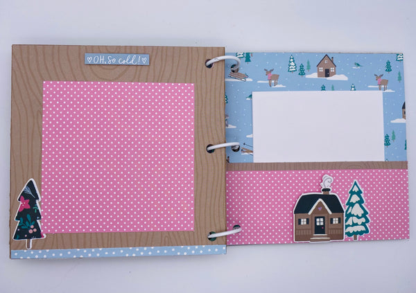 Premade Winter Ski Trip Scrapbook Photo Album