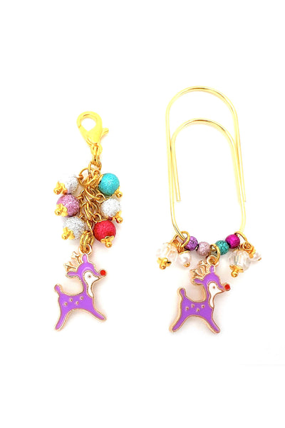 Christmas Reindeer Charm Clip or Paperclip