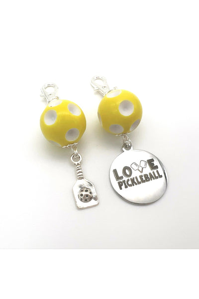 Pickleball Bag Zipper Pull Charm Clip