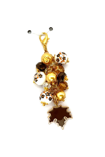 Fall Planner Charm Dangle, Fall Leaf Scrapbook Album Charm Clip