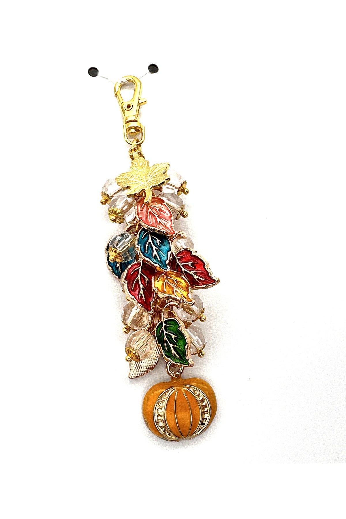 Fall Leaves Planner Charm Dangle, Fall Leaf Scrapbook Album Charm Clip