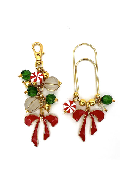 Christmas Bow Charm Clip or Paper Clip