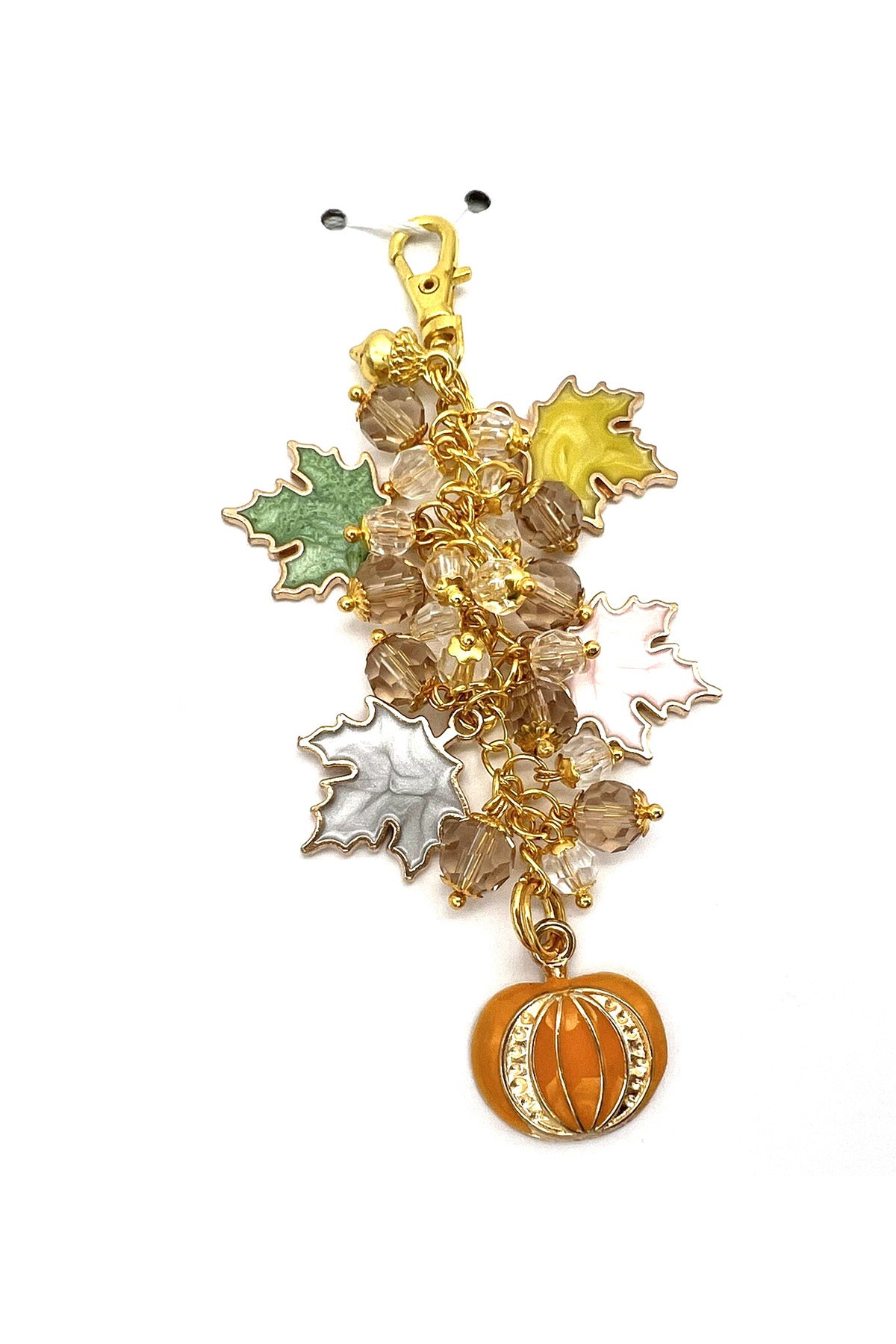 Fall Planner Charm Dangle, Fall Leaf Scrapbook Album Charm Clip