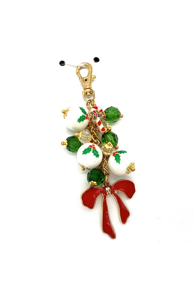 Christmas Bow Charm Clip