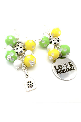 Pickleball Zipper Pull Charm